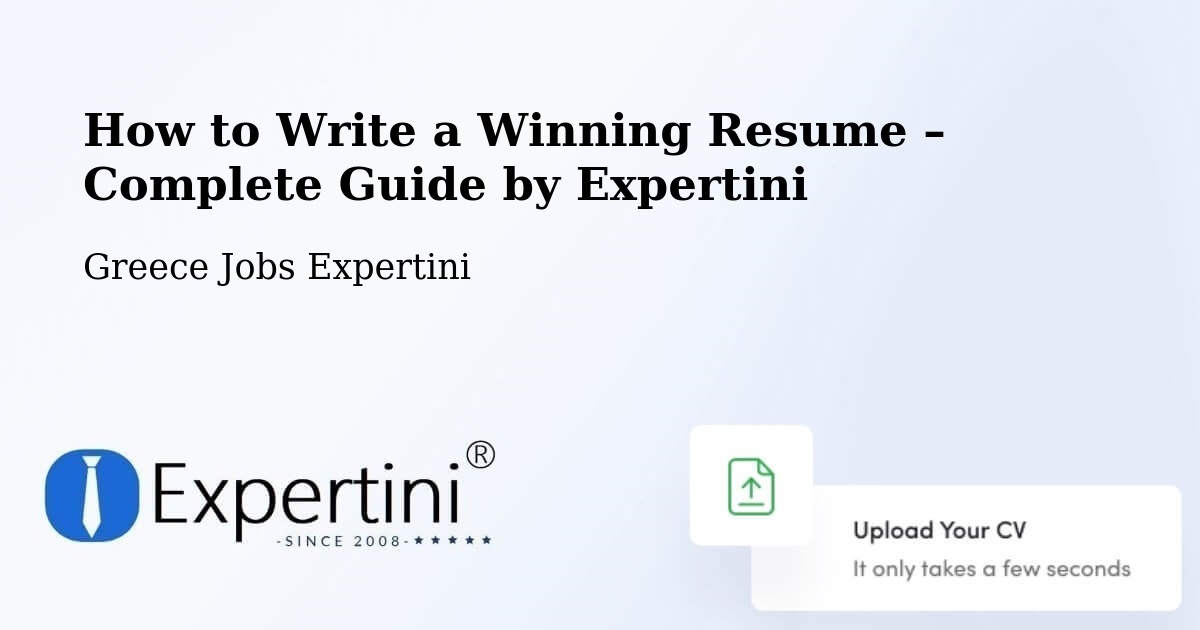 Resume Writing Guide for Job Seekers – Árma - Árma, Greece Jobs Expertini